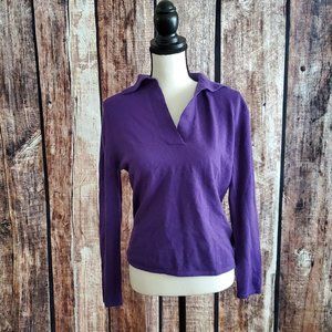 Neiman Marcus  100% Cashmere Collection  Purple Size Large Sweater